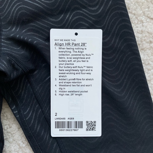 Lululemon Align Pant 28” Aqueous Emboss - Picture 6 of 6